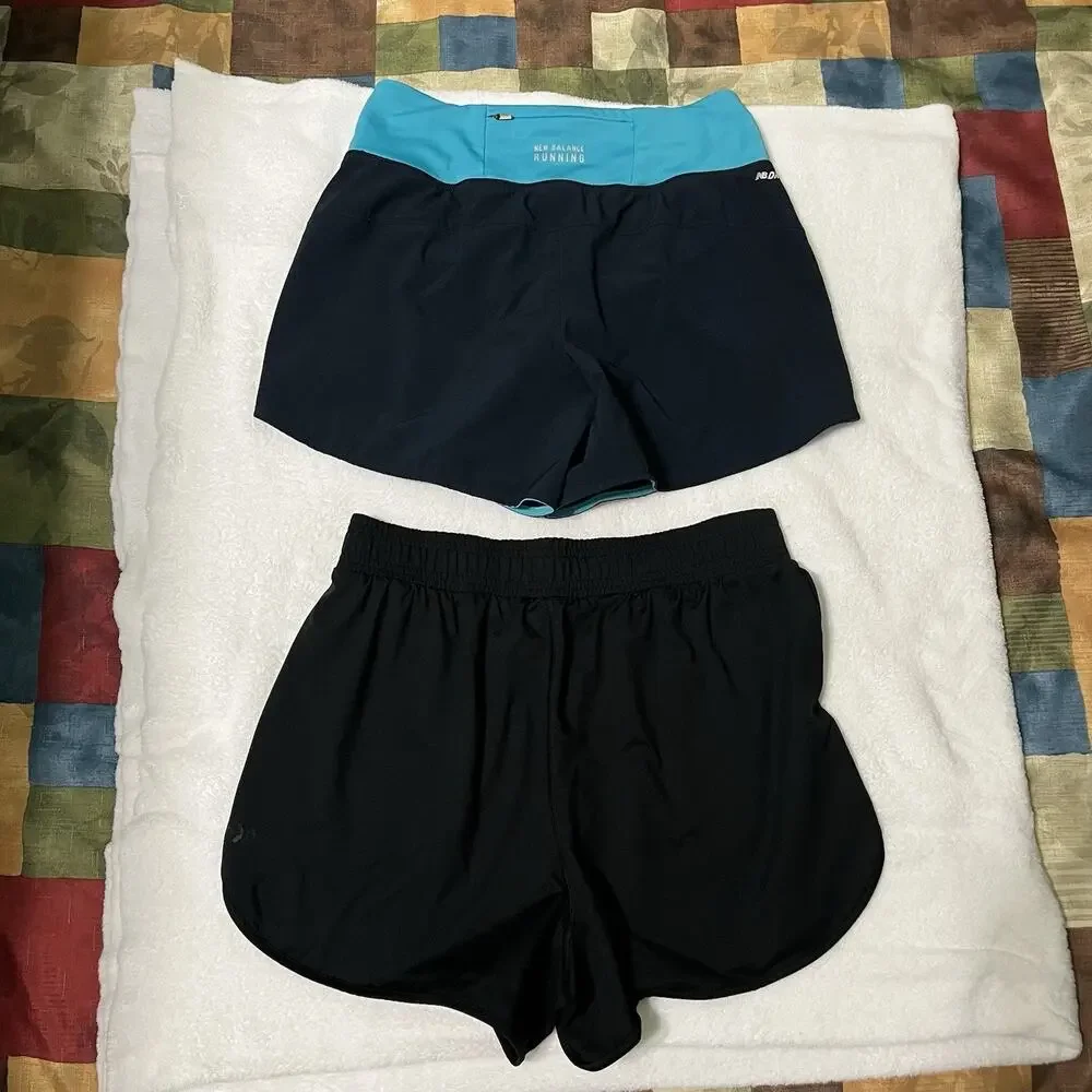 Lot Of 2 Women’s Gym Shorts Size Small Black Blue New Balance /all In Motion